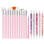 Precision Nail Art Brush Set: 5/20 Pcs for Masterful Designs