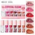 Hydrating Jelly Lip Oil Set: 6pcs for Smooth, Shiny Lips