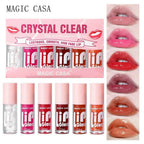 Hydrating Jelly Lip Oil Set: 6pcs for Smooth, Shiny Lips