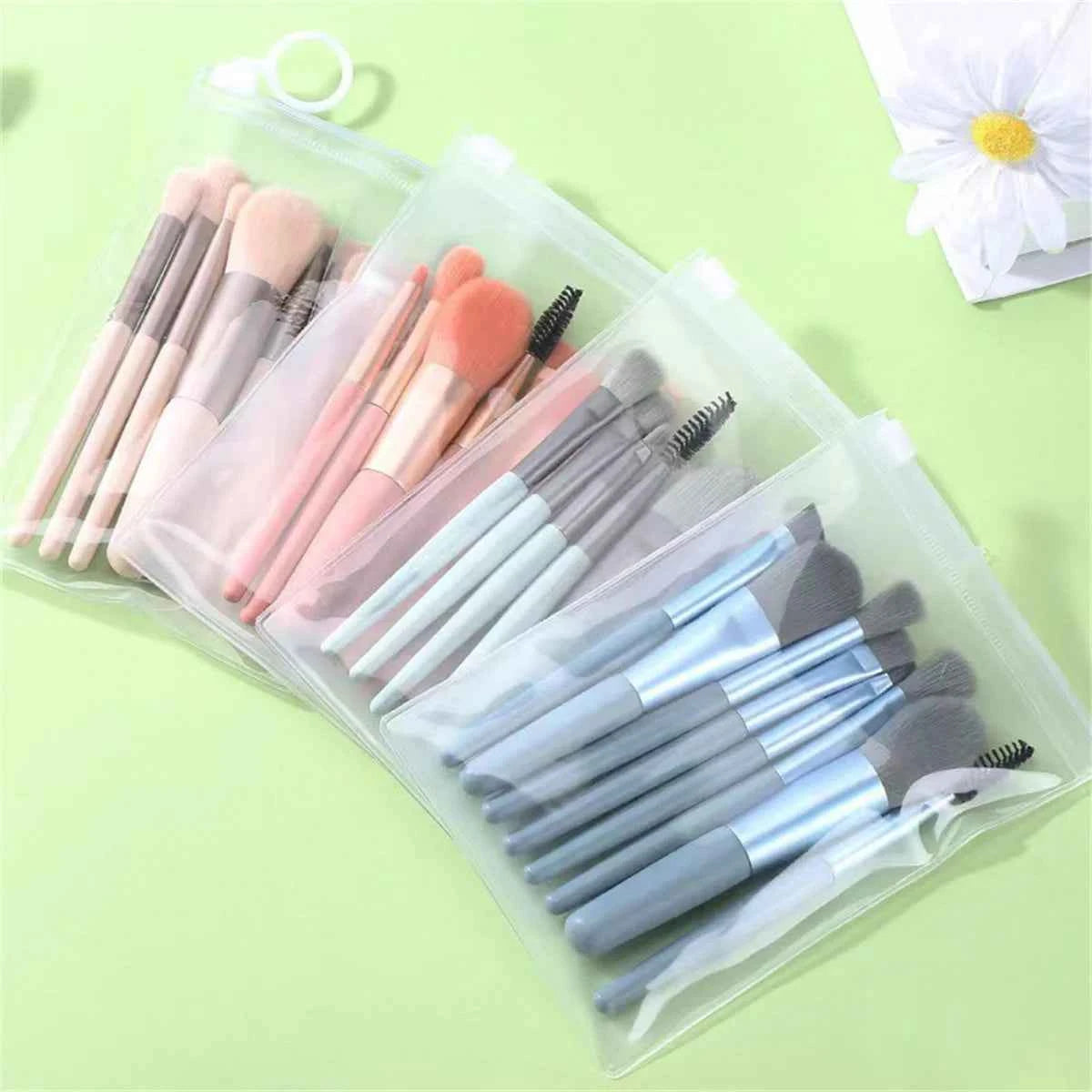 Fluffy 8-Pc Makeup Brush Set: Perfect Your Look Effortlessly