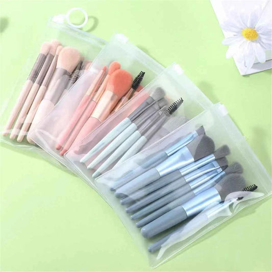 Fluffy 8-Pc Makeup Brush Set: Perfect Your Look Effortlessly