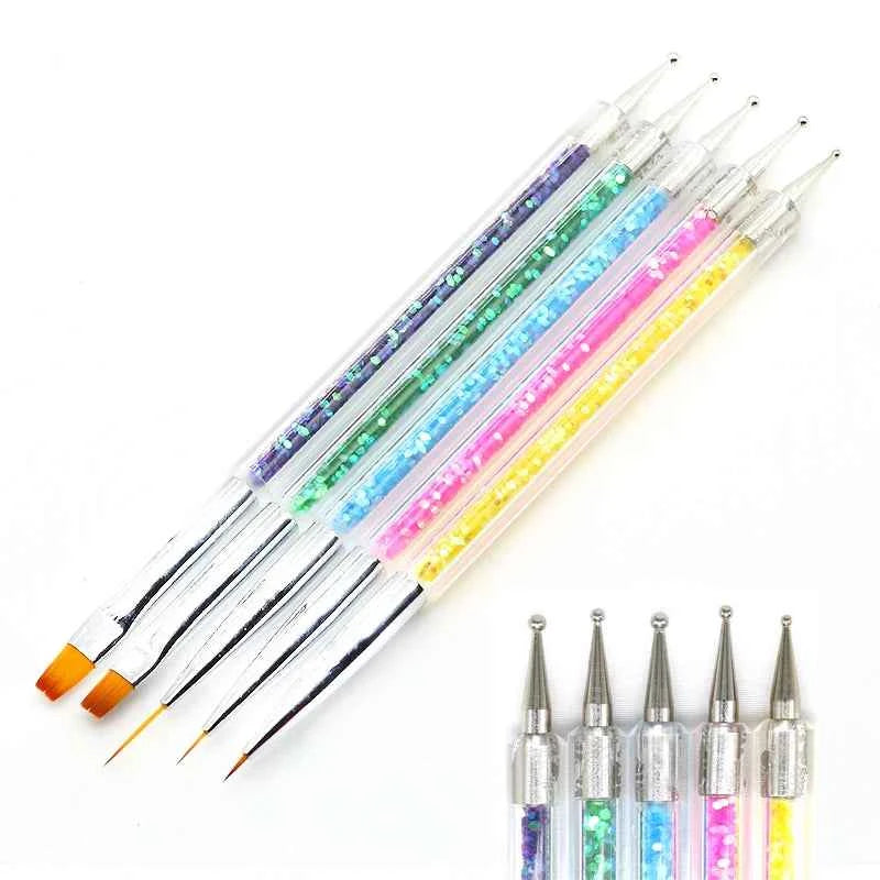 Precision Nail Art Brush Set: 5/20 Pcs for Masterful Designs
