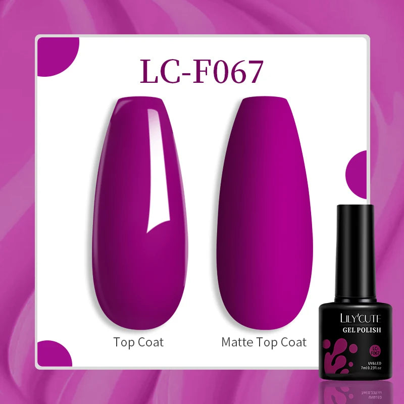 Vibrant LILYCUTE 129 Colors Gel Polish - 7ML Perfection