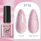 Vibrant LILYCUTE 129 Colors Gel Polish - 7ML Perfection