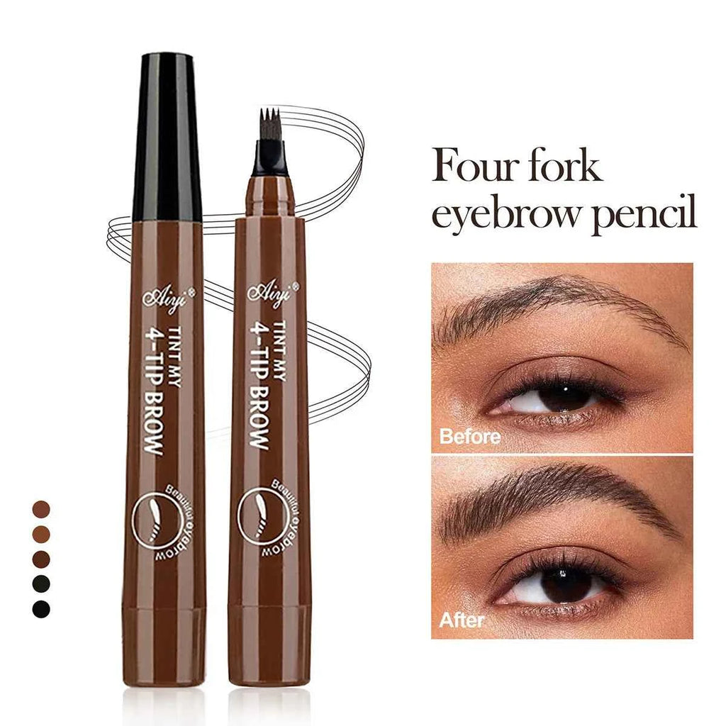 Four Fork Eyebrow Pencil: Natural & Waterproof Colors