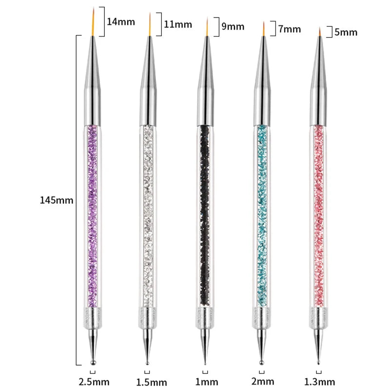 Precision Nail Art Brush Set: 5/20 Pcs for Masterful Designs