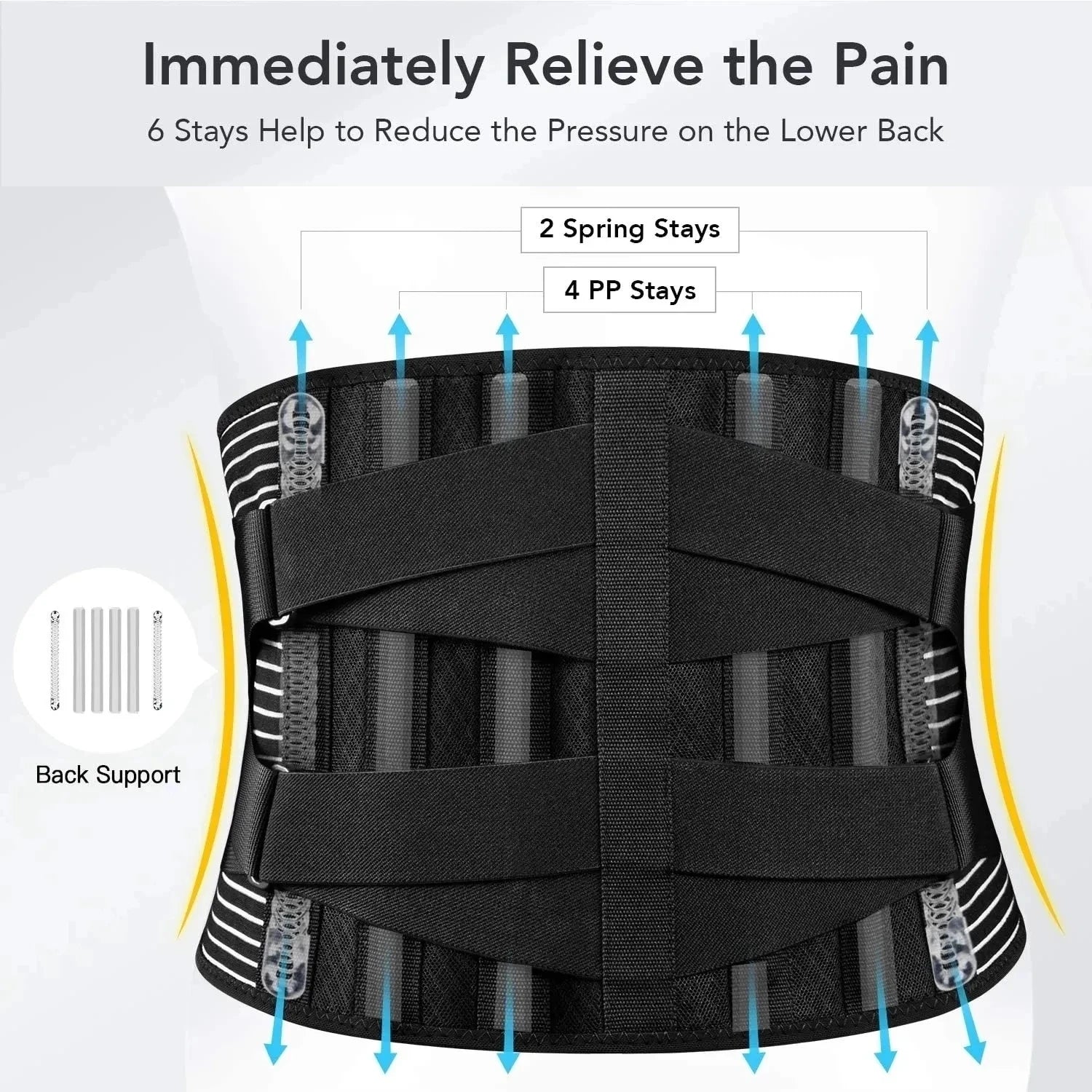 Adjustable Lumbar Support Belt for Back Pain Relief
