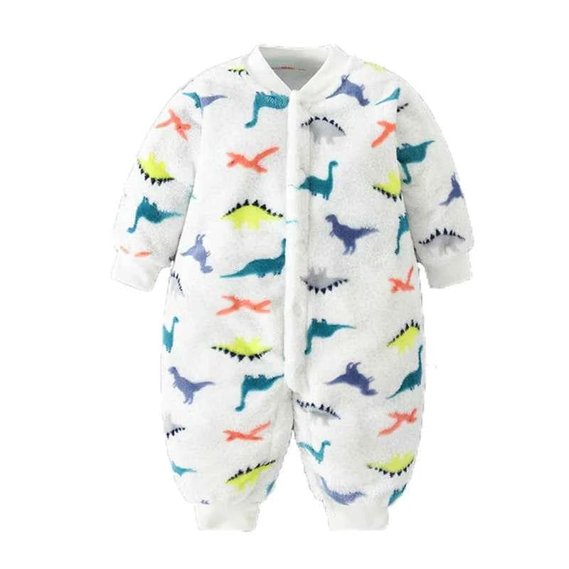Cozy Flannel Infant Jumpsuit for Newborns 0-18 Months