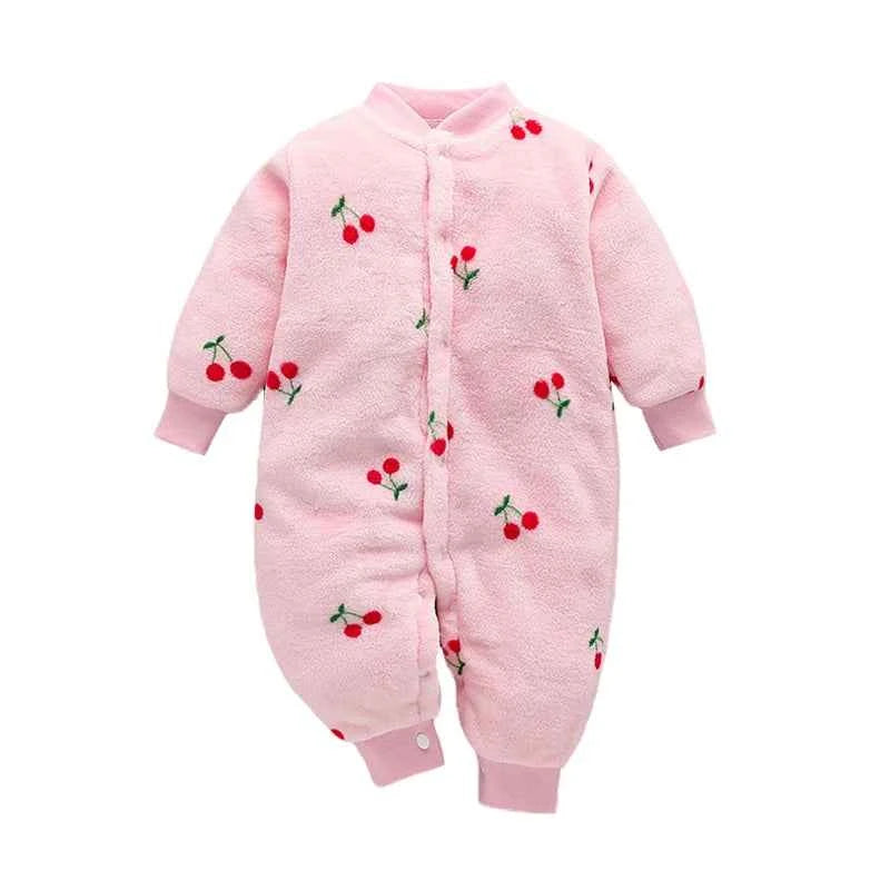 Cozy Flannel Infant Jumpsuit for Newborns 0-18 Months