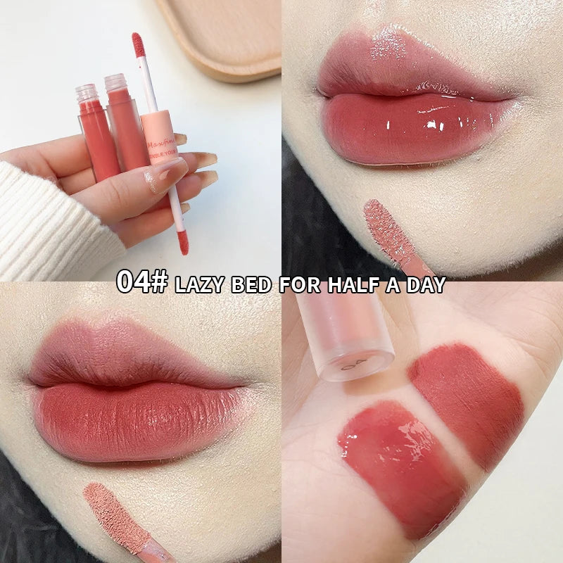 Long-Lasting Double End Lip Gloss: Gloss & Matte Finish