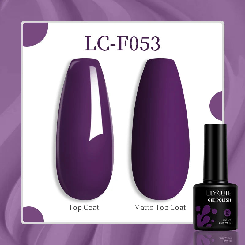 Vibrant LILYCUTE 129 Colors Gel Polish - 7ML Perfection