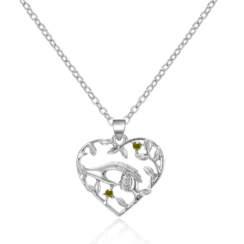 Forever Love Heart & Moon Necklace for Mom & Daughter
