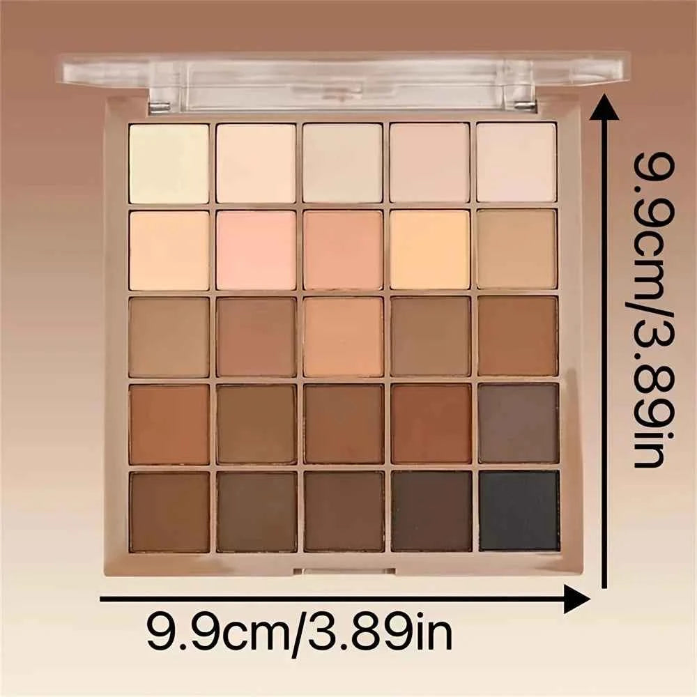 Versatile 25-Color Eyeshadow Palette: Earth Tones