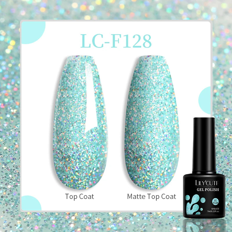 Vibrant LILYCUTE 129 Colors Gel Polish - 7ML Perfection
