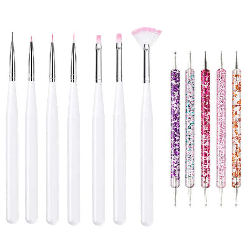 Precision Nail Art Brush Set: 5/20 Pcs for Masterful Designs