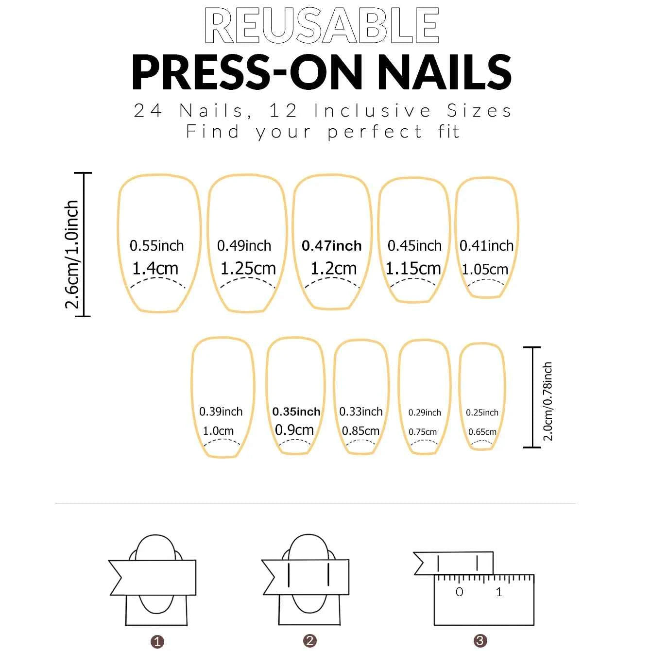 Elegant 24pcs Gradient Long Coffin Press-On Nails