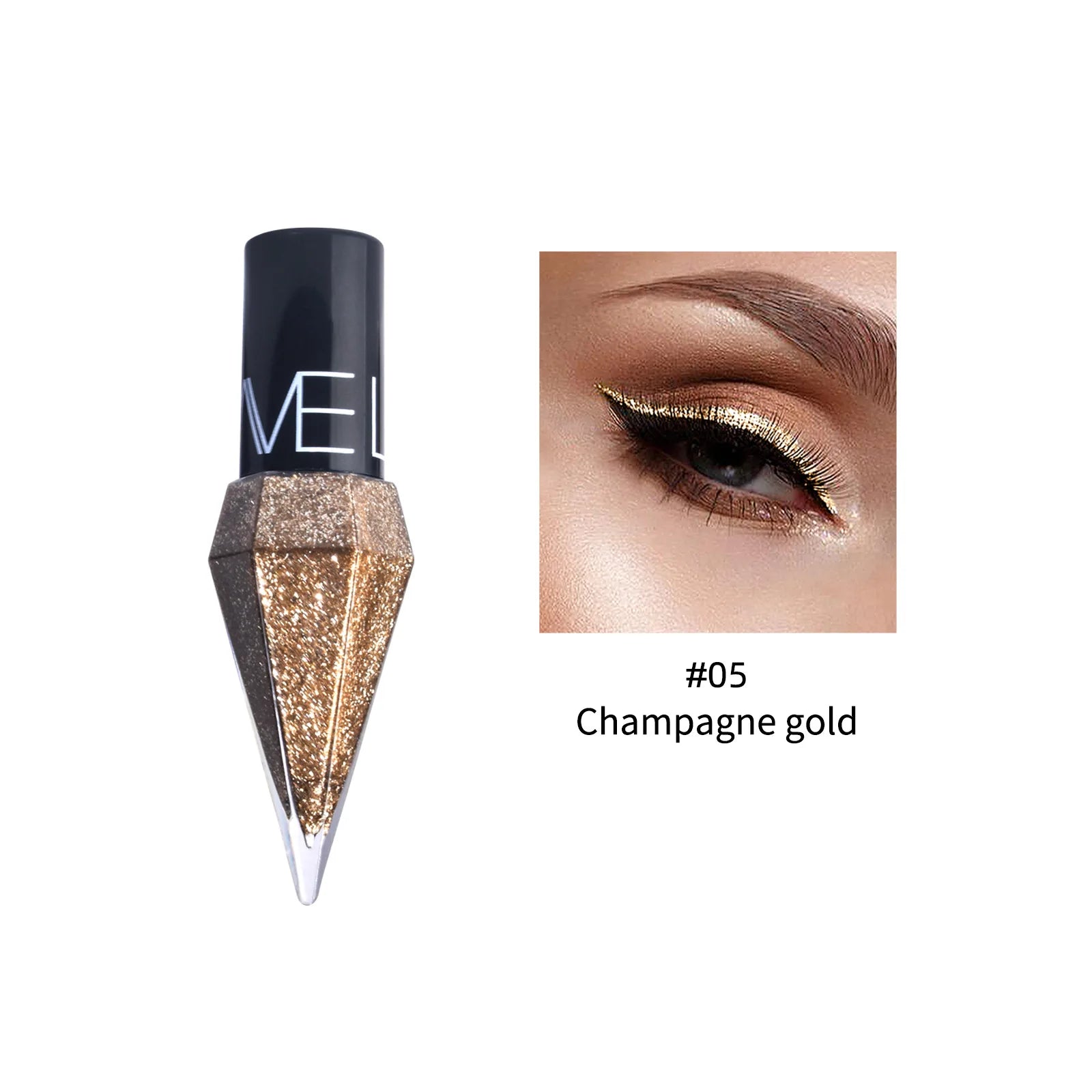 Diamond Sparkling Liquid Eyeliner: Quick-Dry & Waterproof