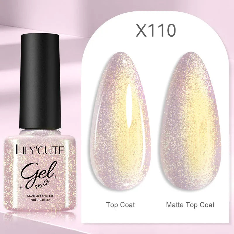 Vibrant LILYCUTE 129 Colors Gel Polish - 7ML Perfection