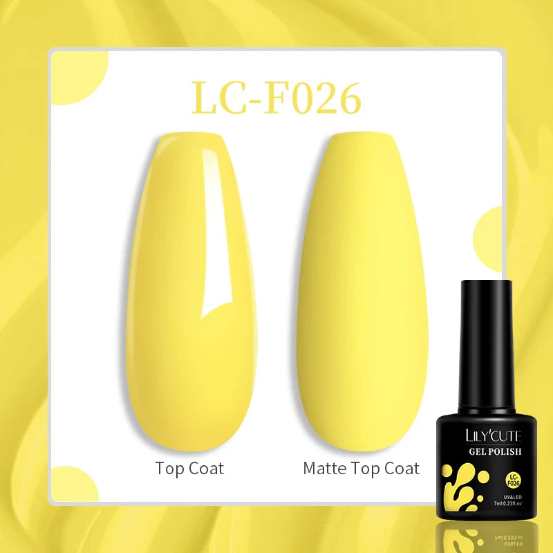 Vibrant LILYCUTE 129 Colors Gel Polish - 7ML Perfection