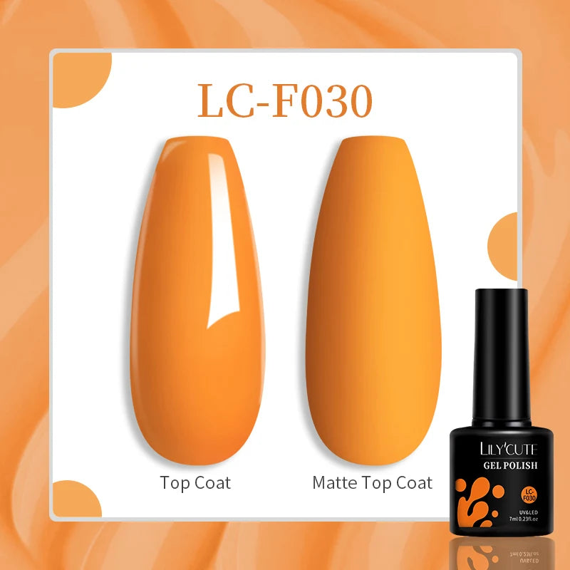 Vibrant LILYCUTE 129 Colors Gel Polish - 7ML Perfection