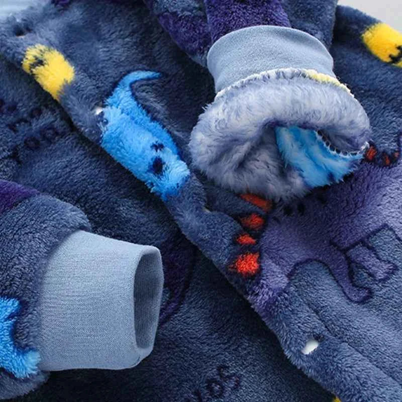 Cozy Flannel Infant Jumpsuit for Newborns 0-18 Months