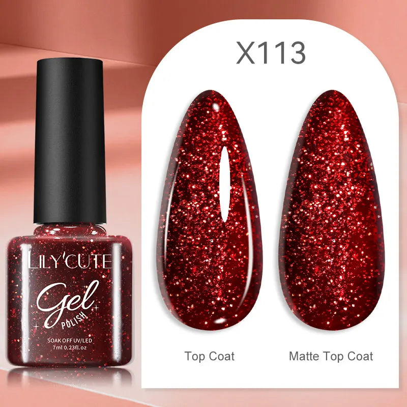 Vibrant LILYCUTE 129 Colors Gel Polish - 7ML Perfection