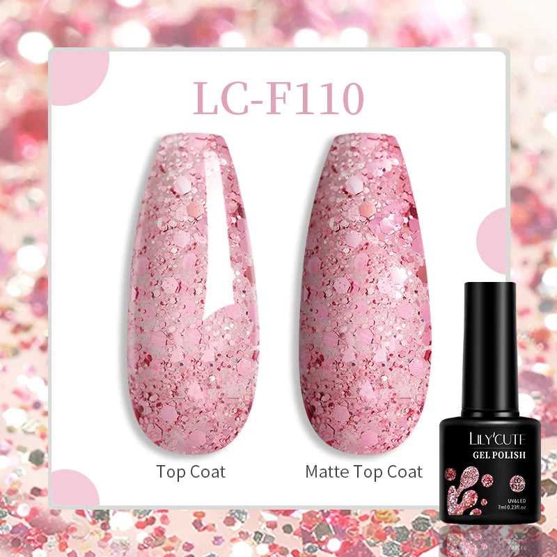 Vibrant LILYCUTE 129 Colors Gel Polish - 7ML Perfection