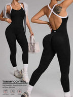 Seamless Yoga Jumpsuit: Quick-Dry Fitness Essential
