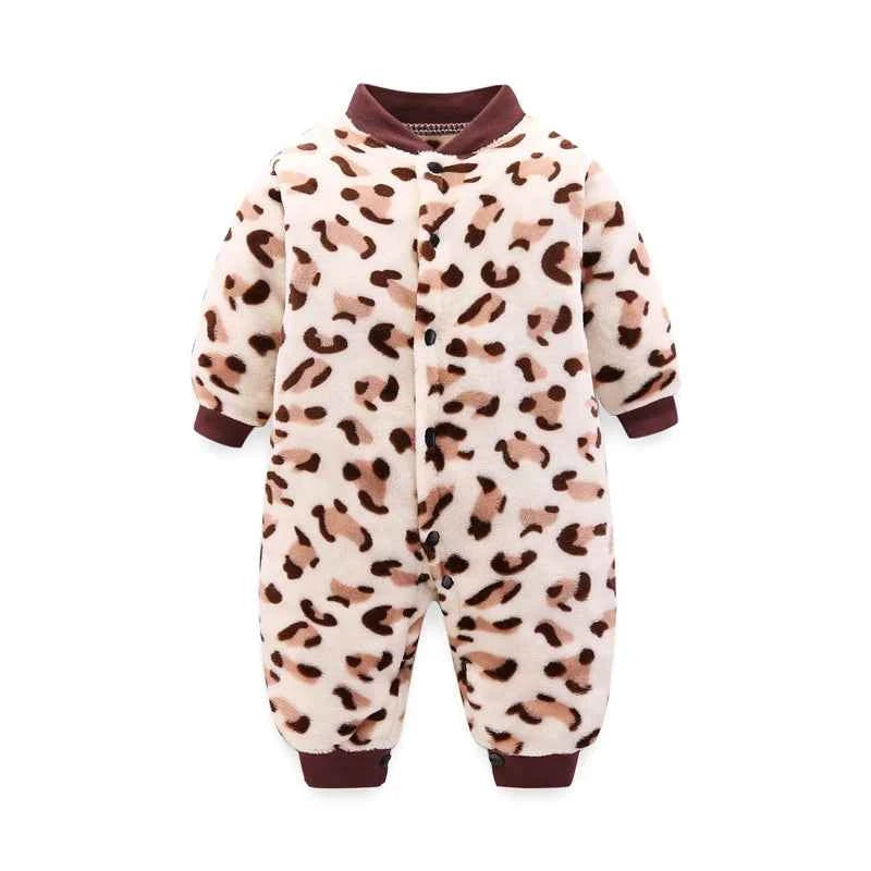 Cozy Flannel Infant Jumpsuit for Newborns 0-18 Months