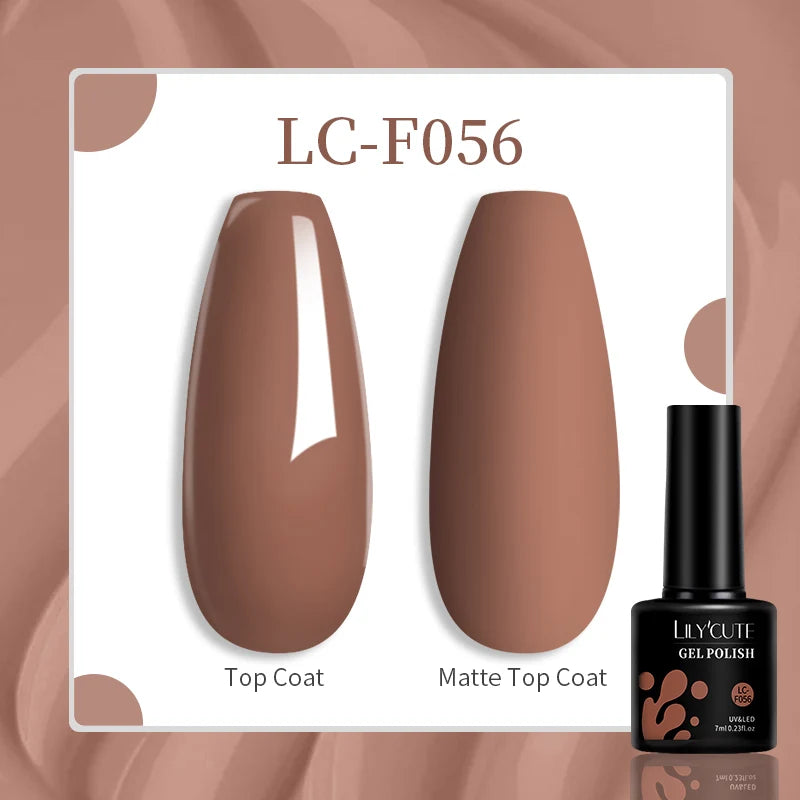 Vibrant LILYCUTE 129 Colors Gel Polish - 7ML Perfection