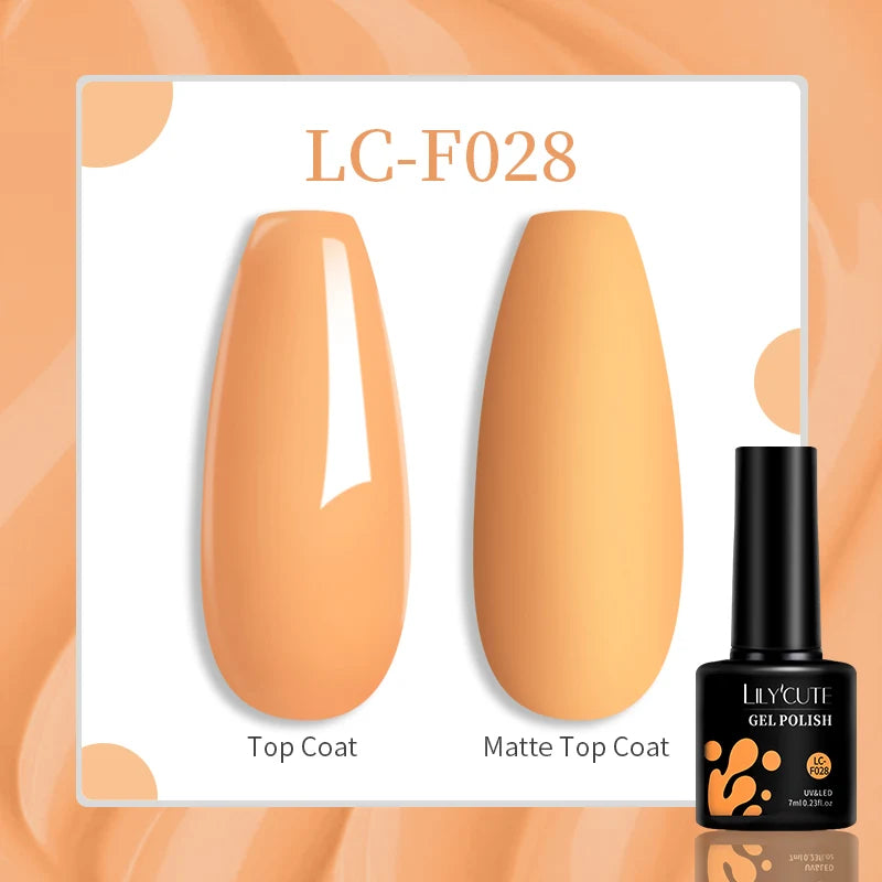 Vibrant LILYCUTE 129 Colors Gel Polish - 7ML Perfection