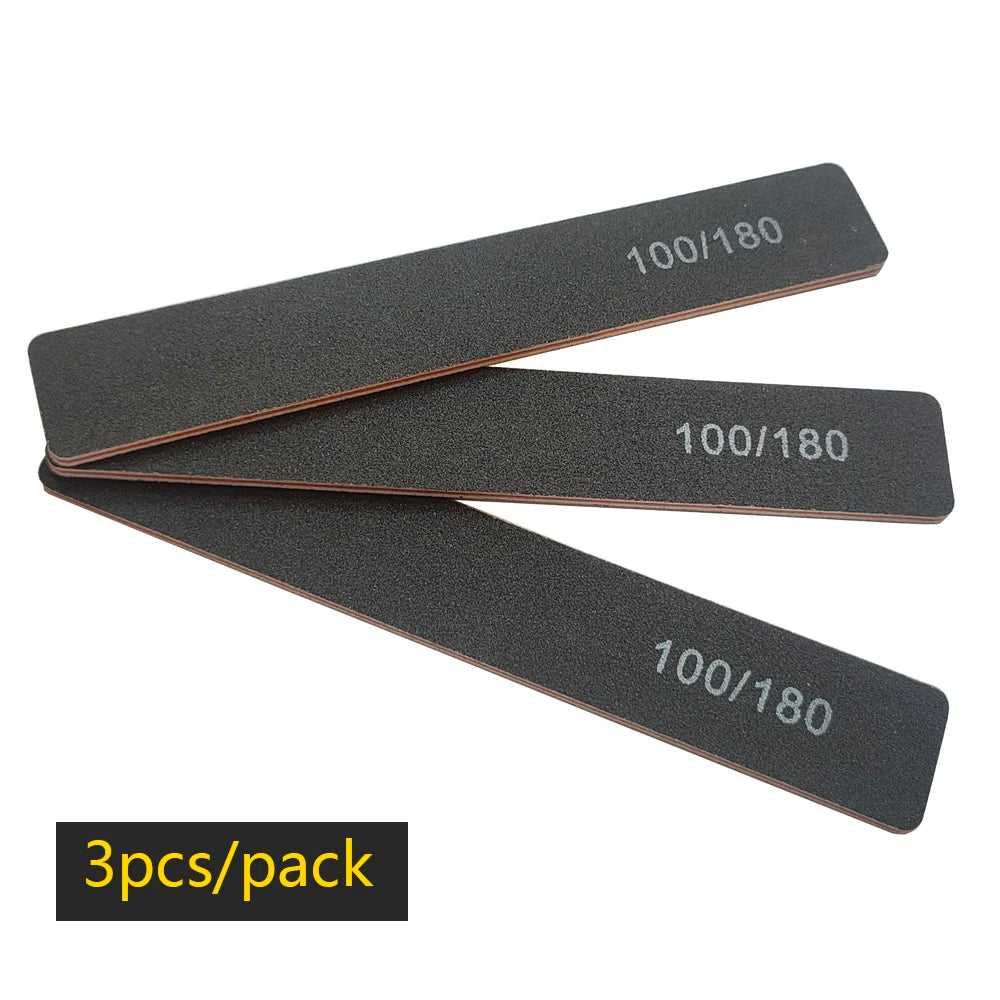 Precision Half Moon Nail File Buffer - 100/180 Grit