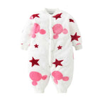Cozy Flannel Infant Jumpsuit for Newborns 0-18 Months