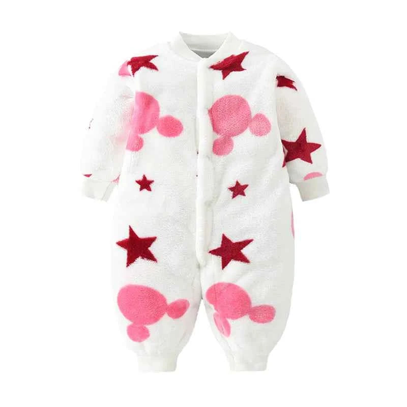 Cozy Flannel Infant Jumpsuit for Newborns 0-18 Months