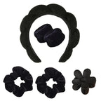 Stylish Microfiber Wristbands & Spa Bubble Headband Set