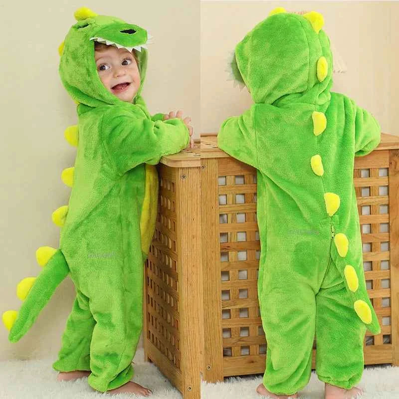 Cozy Unicorn & Dinosaur Baby Rompers for Boys & Girls