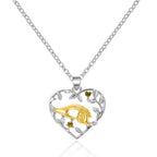 Forever Love Heart & Moon Necklace for Mom & Daughter