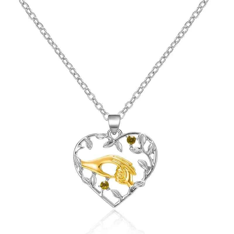 Forever Love Heart & Moon Necklace for Mom & Daughter