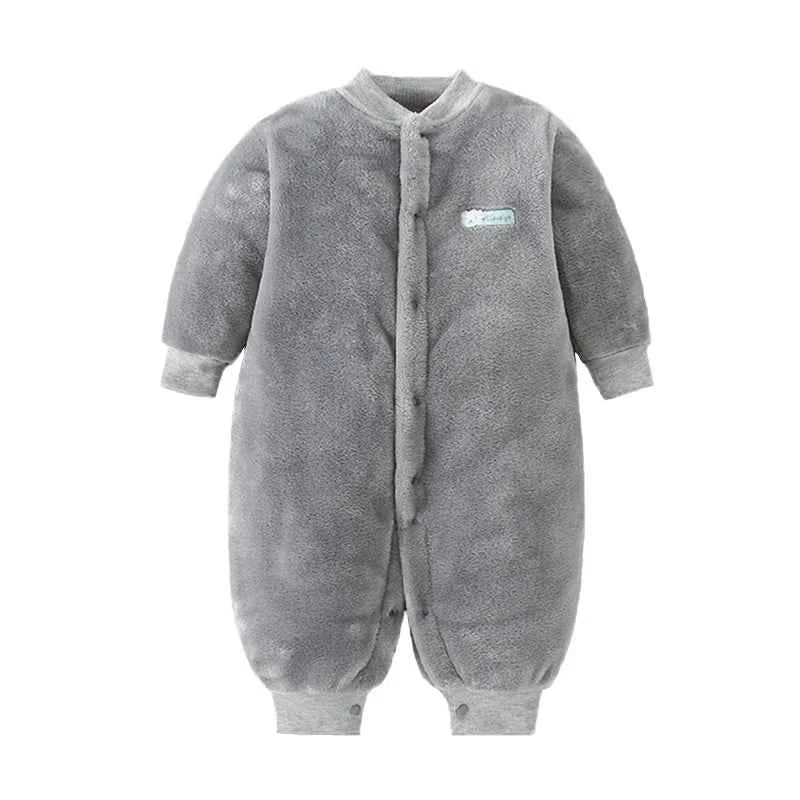 Cozy Flannel Infant Jumpsuit for Newborns 0-18 Months