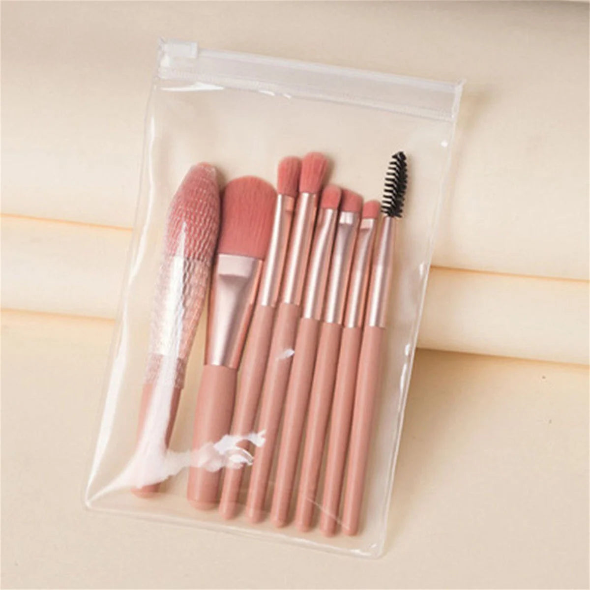 Fluffy 8-Pc Makeup Brush Set: Perfect Your Look Effortlessly