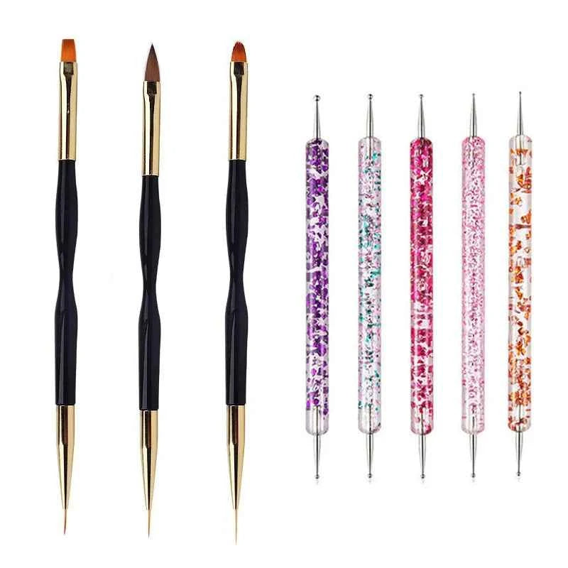 Precision Nail Art Brush Set: 5/20 Pcs for Masterful Designs