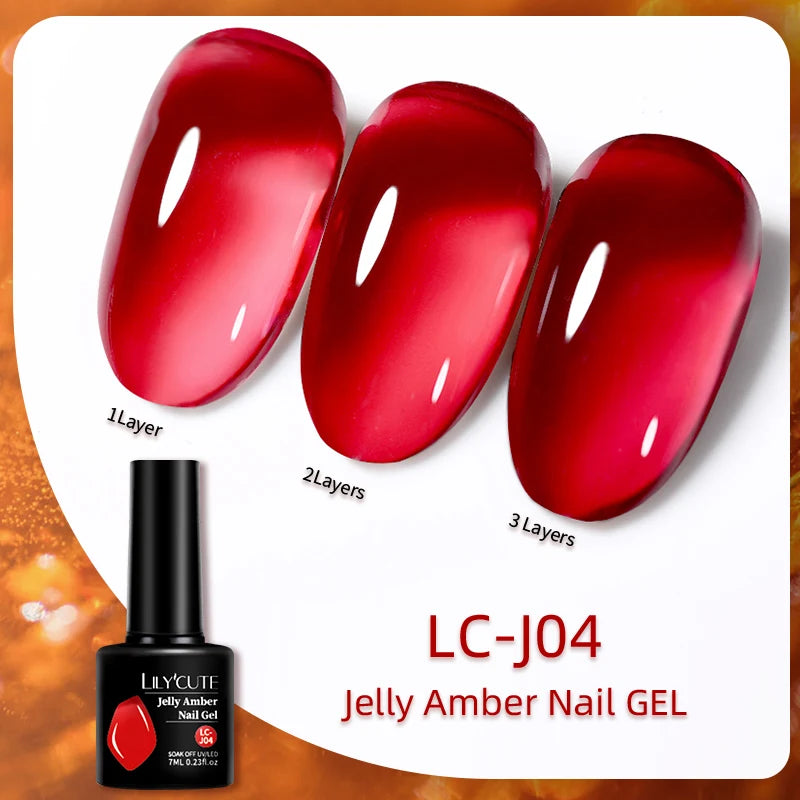Vibrant LILYCUTE 129 Colors Gel Polish - 7ML Perfection