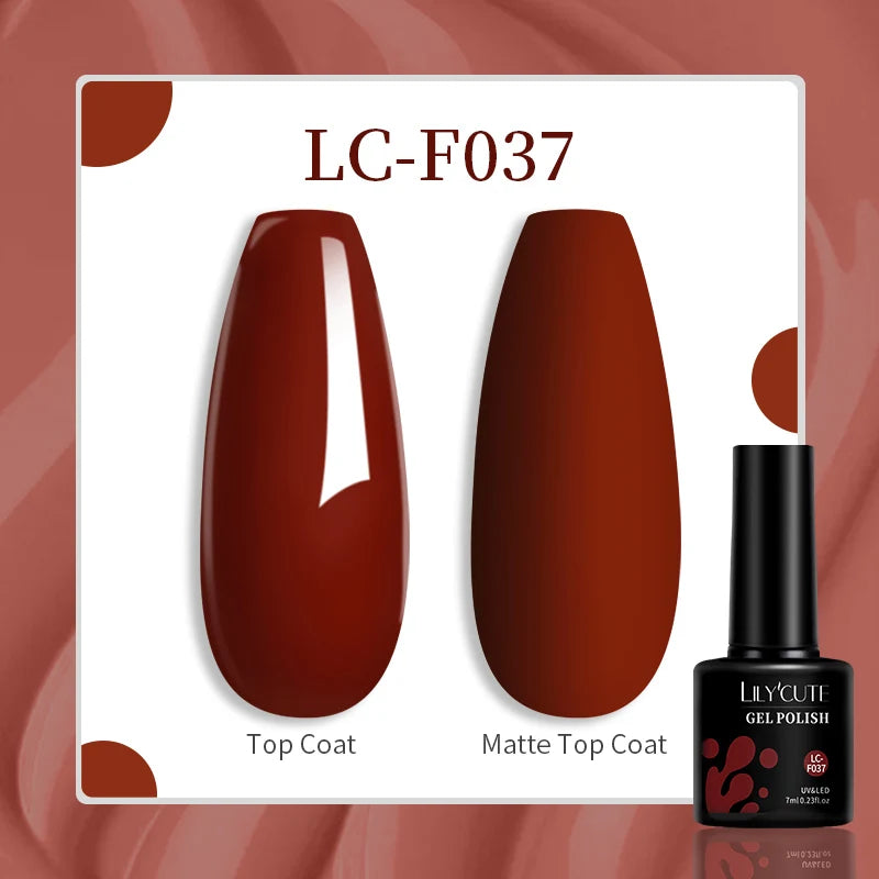 Vibrant LILYCUTE 129 Colors Gel Polish - 7ML Perfection