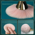 Soft Rose Golden Brush Set: Highlight, Blush & Powder