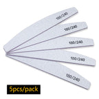 Precision Half Moon Nail File Buffer - 100/180 Grit