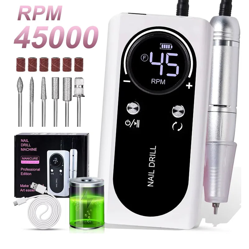 Precision Nail Drill Set for Professional Home Manicures