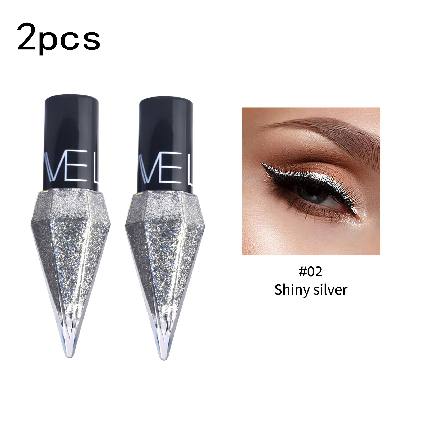 Diamond Sparkling Liquid Eyeliner: Quick-Dry & Waterproof