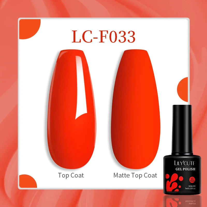 Vibrant LILYCUTE 129 Colors Gel Polish - 7ML Perfection