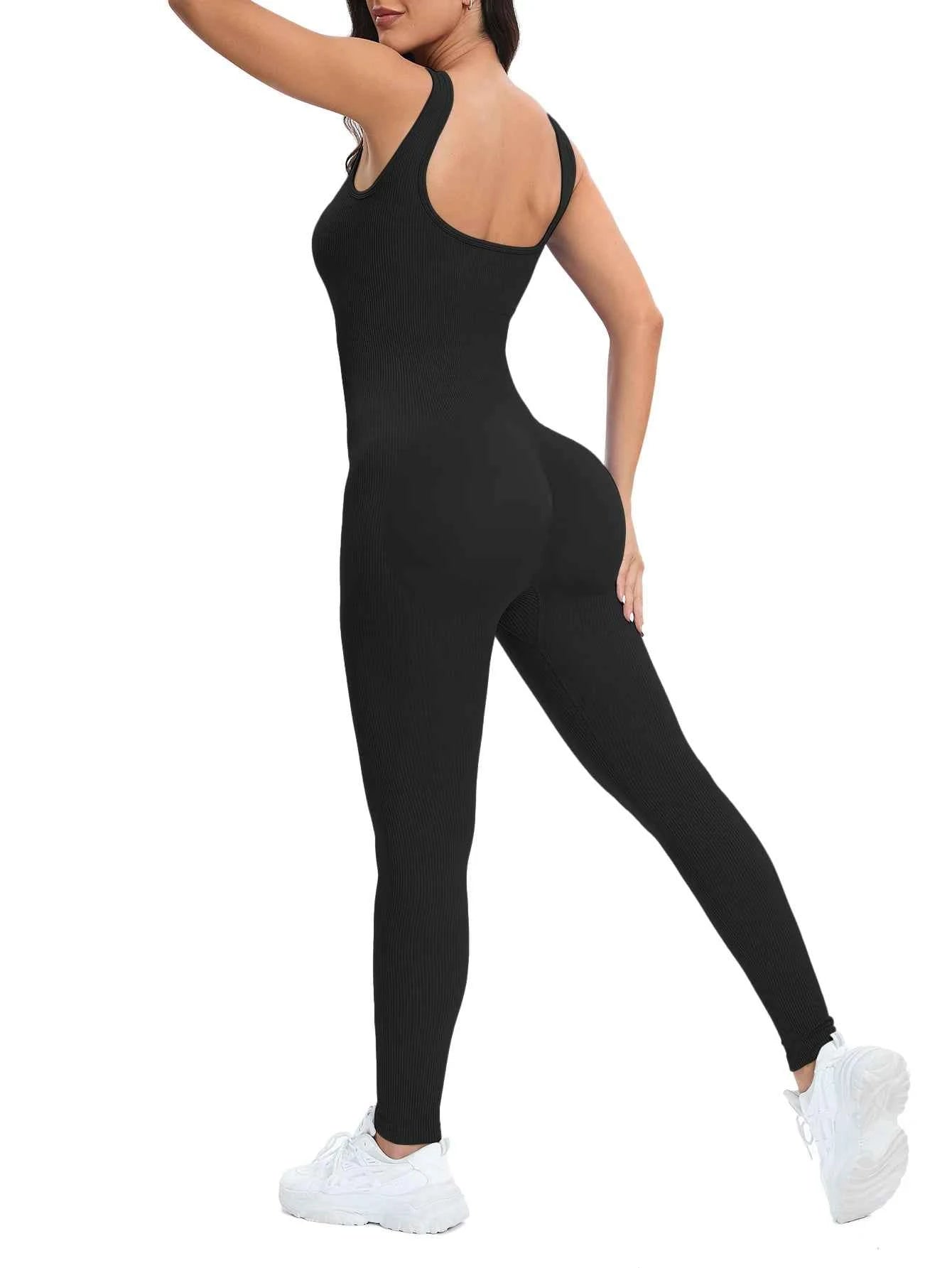 Stylish Sleeveless Jumpsuit: Perfect Fit with Built-In Support