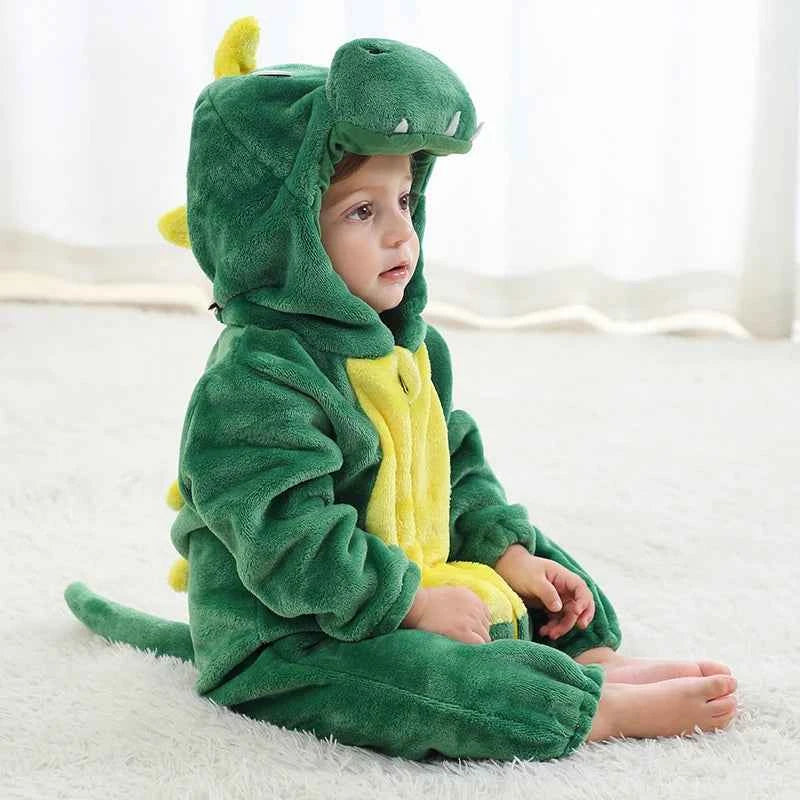 Cozy Unicorn & Dinosaur Baby Rompers for Boys & Girls